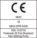 Firebreak 55 Putty CE Marking